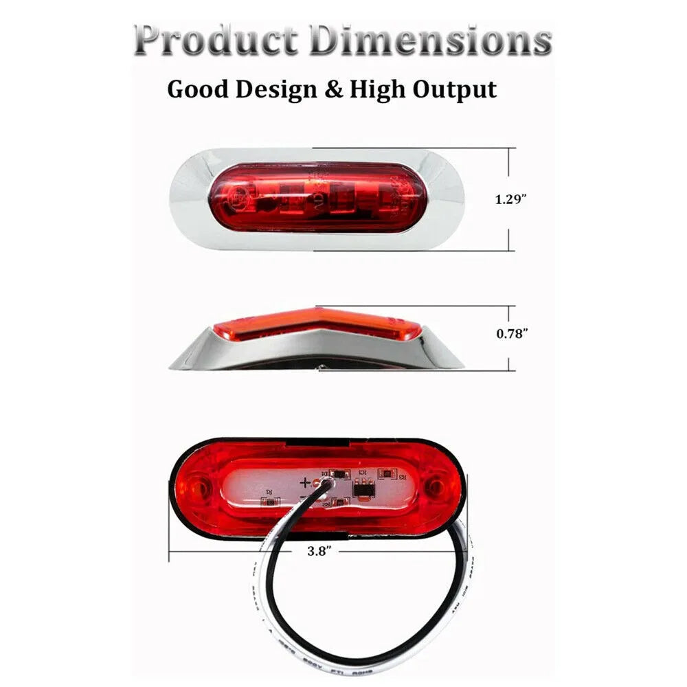 2Pcs Red Green Boat Navigation LED Lights Deck Waterproof Bow Pontoon Lights 12V 24V For Marine Boat Yacht Motorboat