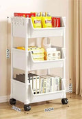 Versatile 2-5Tier Rolling Storage Cart with Wheels Perfect Bathroom Kitchen Office Ideal Groceries Snacks Toys Books Toiletries
