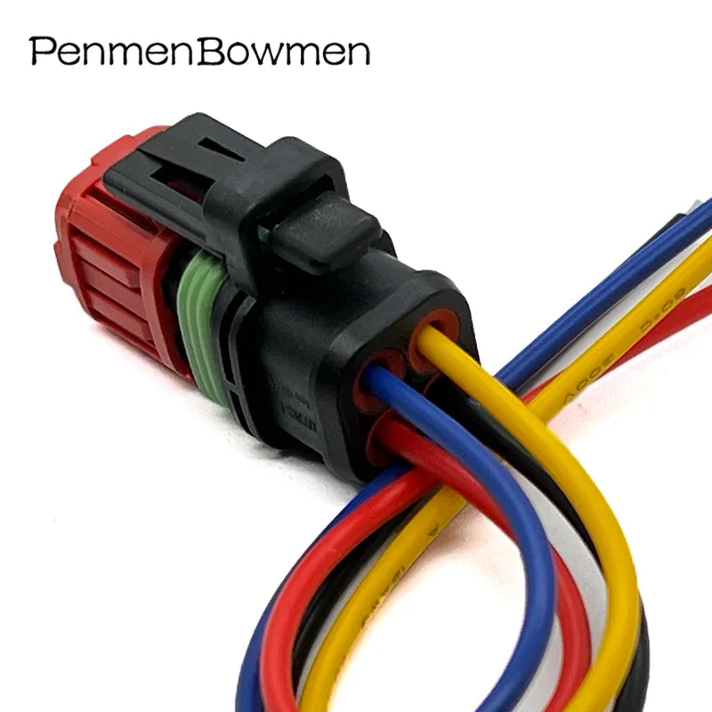 1 Set 4 Pin Car Excavator Fuel Injector Oxygen Electrical Cable Connectors Waterproof Female Wire Harness Plug For 1337352-1