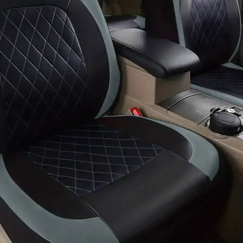 Luxury PU Leather Car Seat Cover Set Full Coverage Anti-Scratch Fits Sedan/SUV/Truck  Universal Protection Easy Installati amagi