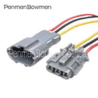 1 Set 3 Pin Car Engine Adapter Insert Spring Electrical Cable Connectors Female Male Wire Harness Plug 7222-7434-40 7123-7434-40