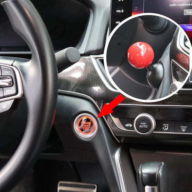1PC Car Parts Automobile One Touch Start Button Rocker Push Button Cover Car Start Button Cover Decorative Accessories