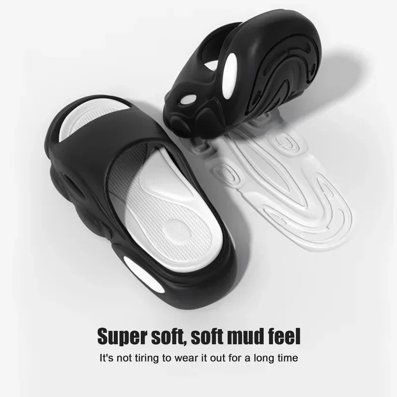 EVA Men's Summer Sandals Fashion Soft Cloud House Platform Slides Unisex Outdoor Non-slip Beach Shoes Men Bathroom Slippers Amag