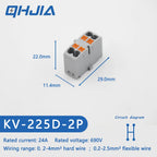 Fast Wiring Mini Rail-Type Quick Junction Box | 1-In-Multi-Out Plug-in Terminal Wire Connector for Easy Electrical Connection
