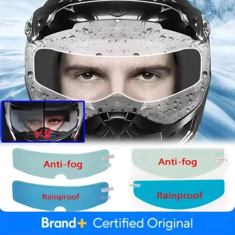 Crystal-Clear Helmet Anti-Fog Film–Nano Rain-Repellent Visor Shield for Day/Night Riding, Zero Distortion, Easy DIY Application