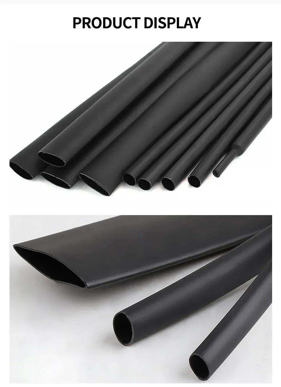 5Meter 4:1 Heat Shrink Tube with Glue Thermoretractile Heat Shrinkable Tubing Dual Wall Heat Shrink Tubing 4 6 8 12 16 20 24 32