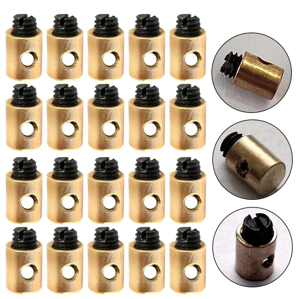 20Pcs Brake Cable Nipple Screws Replacement Fixed Screws Fastener For Motorcycle Motorbike Solderless Throttle Cable