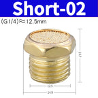 Air Fittings Brass Control Muffler Compressed Air Pneumatic Exhaust Muffler The Electromagnetic Valve Scarf Connector