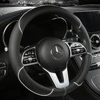 38 Cm/15 Inches Universal Car Faux Leather Steering Wheel Cover Sweat-absorbent And Breathable Handle Interior Upgrade New Amagi