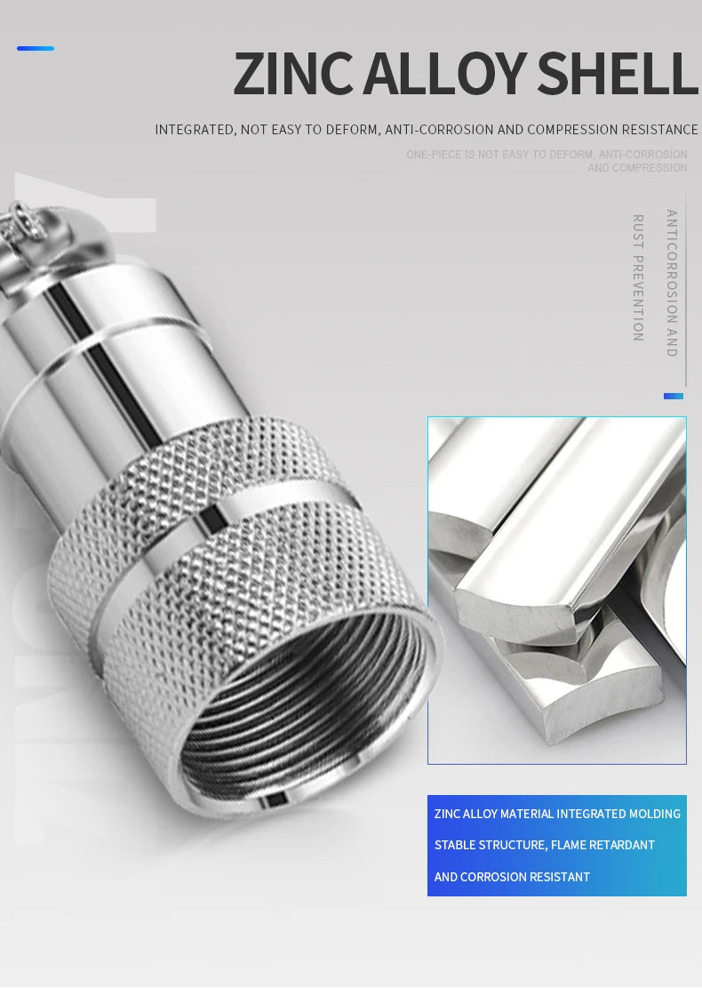 1Set GX12 2/3/4/5/6/7 Pin Male&Female Docking Aviation Plug&Socket Circular Waterproof Thread butt joint Connector