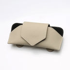 Car PU Leather Glasses Clip, Multi-Functional Sun Visor Holder, Sunglasses Box Storage Bag Clip, Car Interior Accessories Amagi