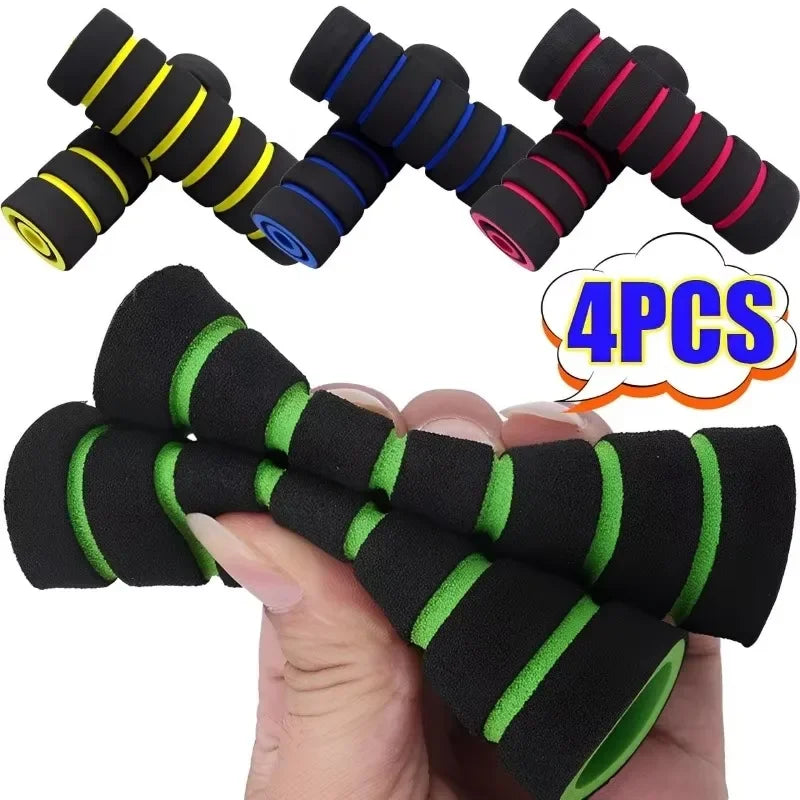 4pcs Universal Grip Comfort Sponge Foam Handle Bar Motorcycle Dirt Bike E-bike Grip Cover Non-slip Soft Handlebar Bicycle Part