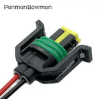 1 Set 2 Pin Automobile Fuel Injector Socket Waterproof Wiring Harness Female Connector Sheath with Wire 444040-2