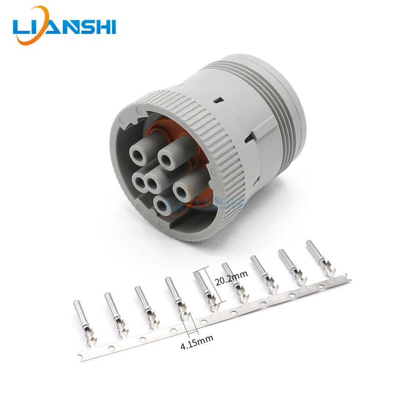 HD16-6-96S waterproof connector, 6-hole male and female for heavy-duty wire harness plug, HD10-6-96P