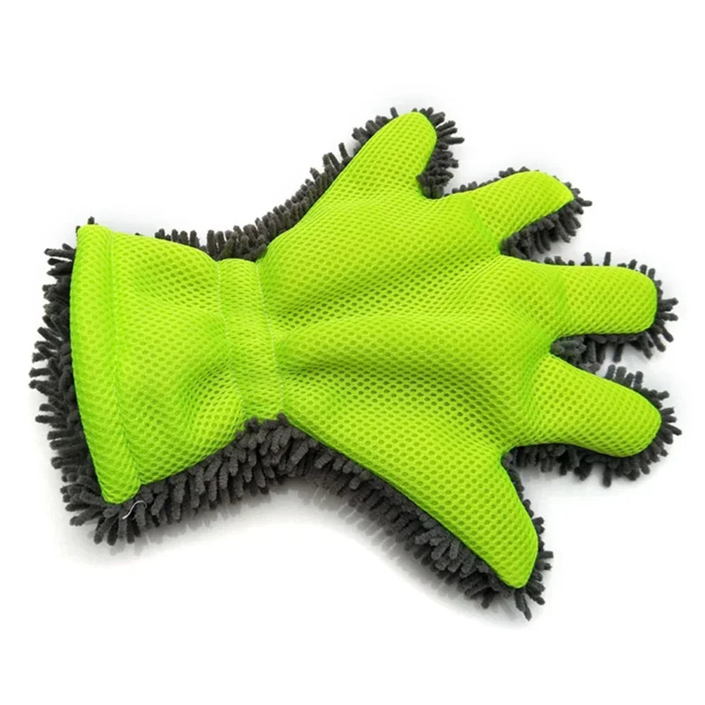 Five Finger Washing Car Gloves Plush Sponge Wheel Hub Cleaning Thickened Plush Does Not Damage Car Paint Comprehensive Amagi