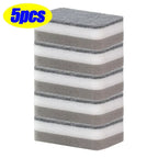 5-50PCS Double-sided Cleaning Sponges Magic Super Absorbent Pan Pot Dishwashing Scouring Pad Wipe Household Kitchen Clean Amagi