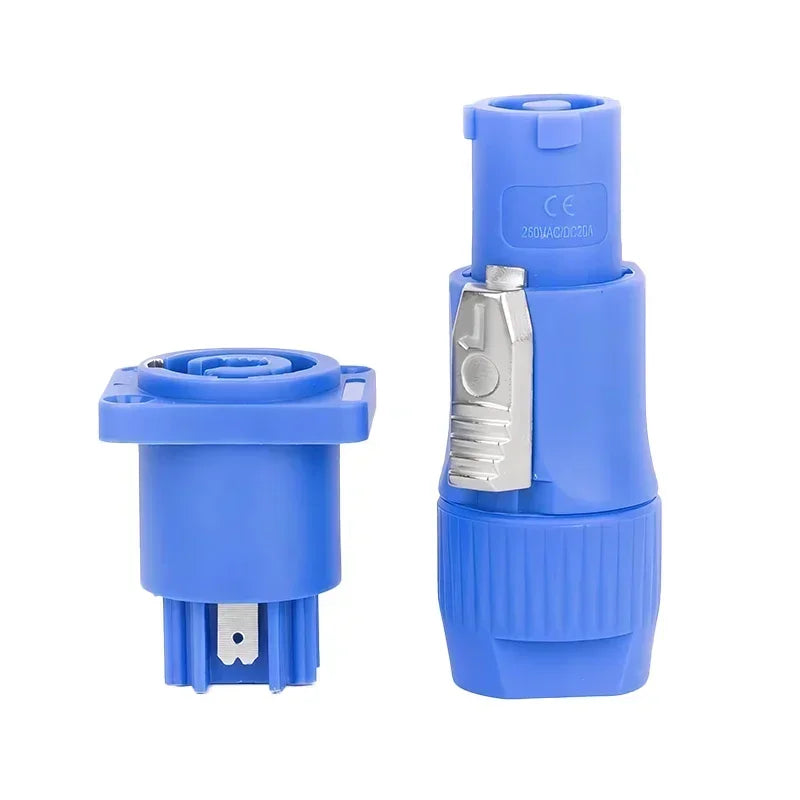 5/10/20PCS 3Pin NAC3FCA NAC3FCB Power Connector Stage Lighting Speakon Male Plug Blue (Input)+White (Output) Plug+Female Socket