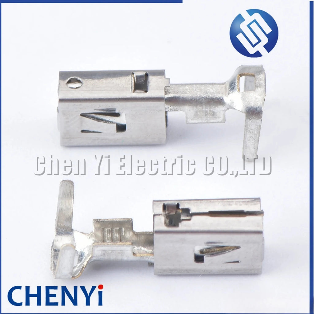 20 Pcs 6.3 MM Auto Crimp Wire Terminal Loose Car Connector Mental Pins G394 Tinned Copper Terminal 1241410-1 1241412-1 1241414-1