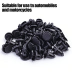 Car Bumper Door Panel Fender Liner Clips Retainer 8mm Auto Fasteners Rivets Clips Diameter Black Vehicle Accessories 20-100pcs