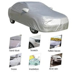 Universal Fit Full Car Cover Waterproof Dustproof All-Season PE Film Coat with Aluminum Protective Sunshade UV Ray Reflection