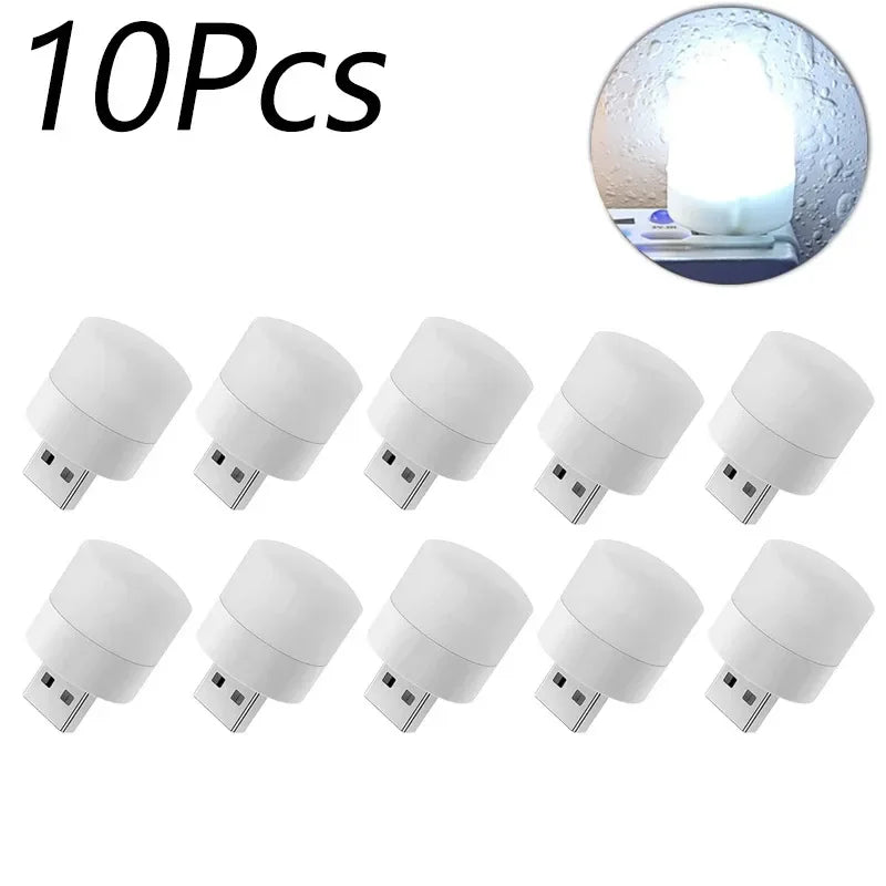 USB Night Light Portable LED Plug Lamp 1- 20pcs Warm White Eye Protection Reading LIght Lamp 5V 1W USB Plug Night Lights