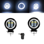 Motorcycle LED Angel Eye Work Light Bar Spot Lamp Offroad Car Boat Truck SUV Pickup 12V 24V Driving Fog Lamp Headlight Amagi