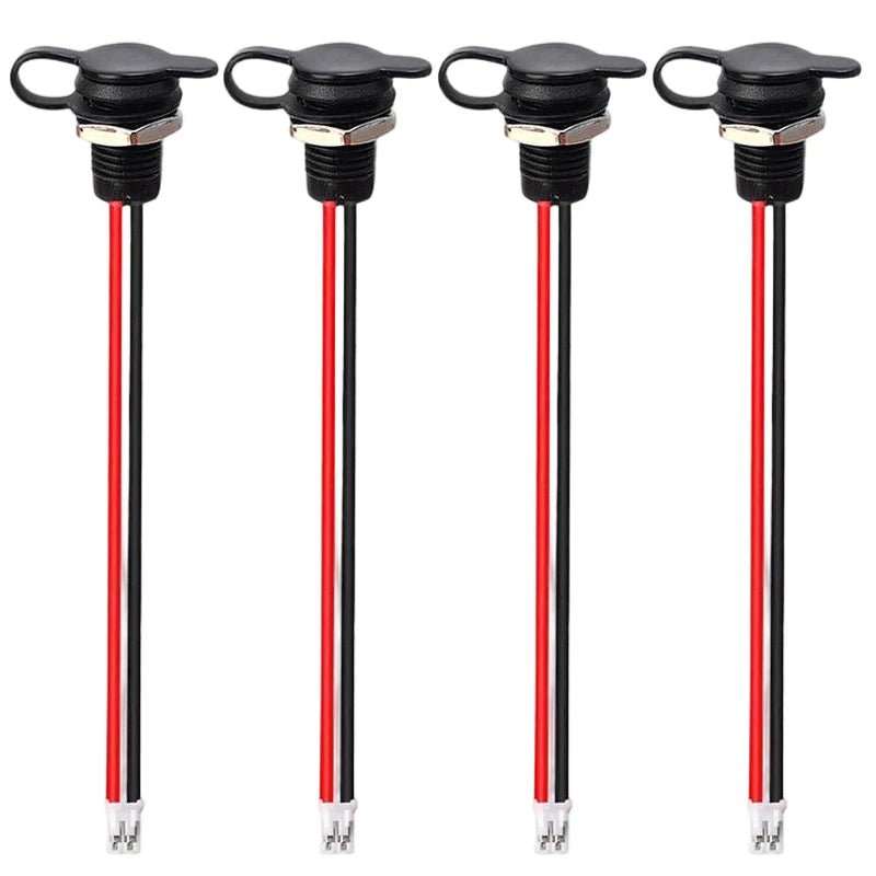 USB-C Waterproof Female Socket with LED Indicator – 2-Pin Pigtail for Car RV Motorcycle Boat