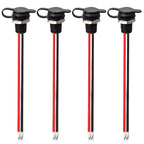 USB-C Waterproof Female Socket with LED Indicator – 2-Pin Pigtail for Car RV Motorcycle Boat