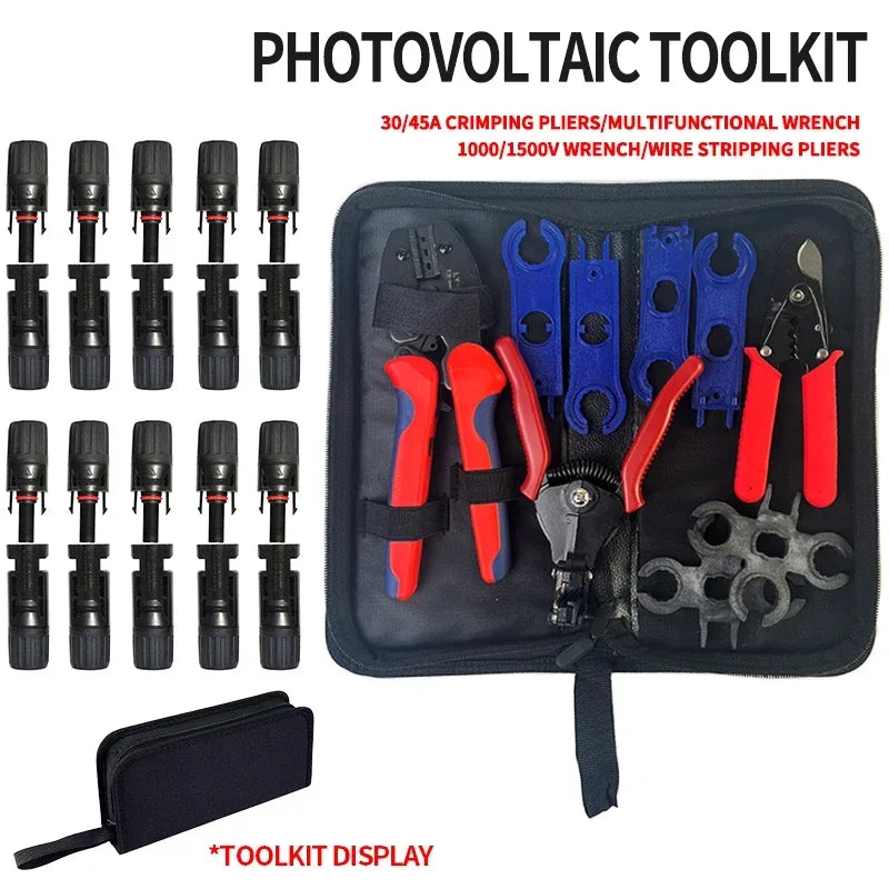 1/5 Sets Photovoltaic Solar PV Connector IP67 Y/T Type 30A 1000V 3-7 Way Branch Kit for PV/MC Cable 2.5/4/6mm² Battery Module