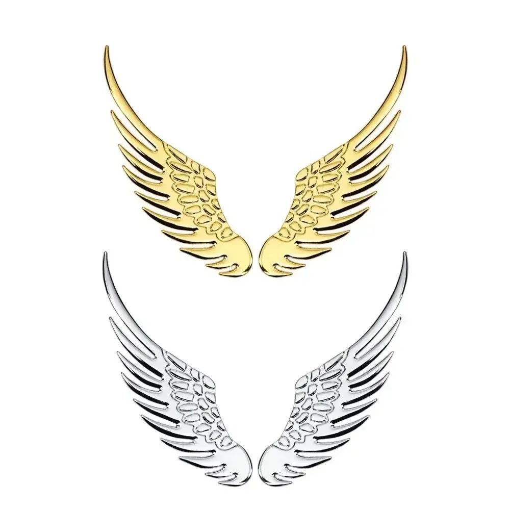 Car Decorative Wings, Three-dimensional Angel Wings Tail Stickers Metal Car Logo Personalized Decorative Car Stickers Amagi
