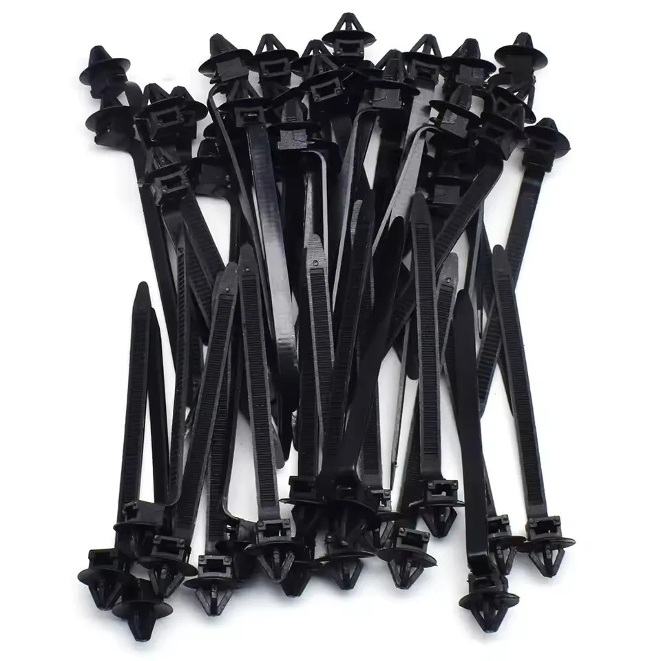 20/10Pcs Nylon Car Tie Wrap Cable Fixed Fasteners Clips Car Cable Fastening Strap Wire Band Tie Wrap Zip Tie Auto Fastener 9.5cm