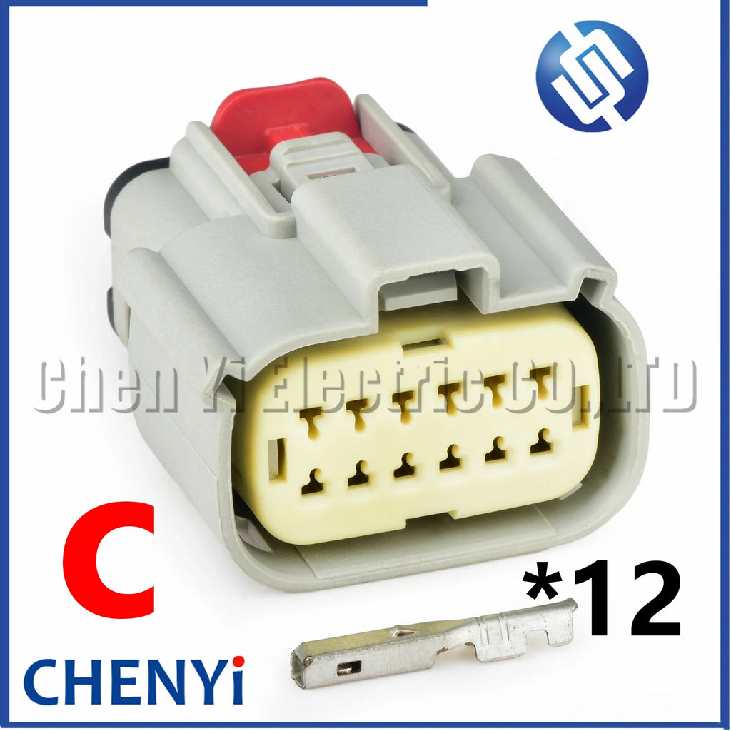 12 Pin Auto waterproof connector car headlight wire harness connector 33472-1260 33472-1259 33472-1206 33472-1207 For GM Ford