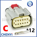 12 Pin Auto waterproof connector car headlight wire harness connector 33472-1260 33472-1259 33472-1206 33472-1207 For GM Ford