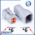 DTM connectors For Deutsch DTM06-2S 3S 4S 6S 8S/DTM04-2P 3P 4P 6P 8P 12P Male Female Waterproof Connector Automotive Sealed Plug