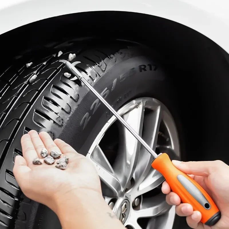 Car Tire Stone Cleaning Tool Detachable Screwdriver Auto Wheel Stone Clean Groove Broken Remover Tire Repair Kit Car Amagi
