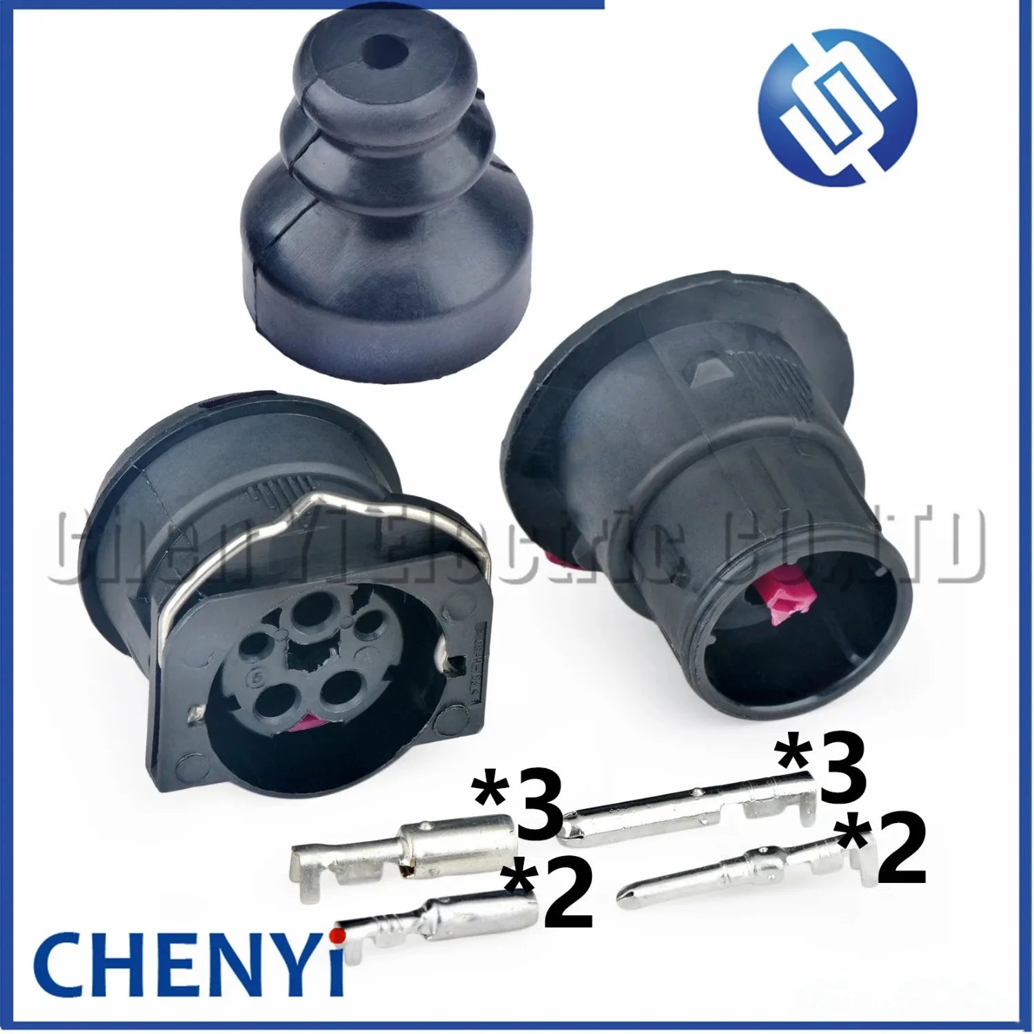 5 Pin Automotive waterproof connector Headlight Wire harness plug 8D0971966 With pins For J6 J6P J6L