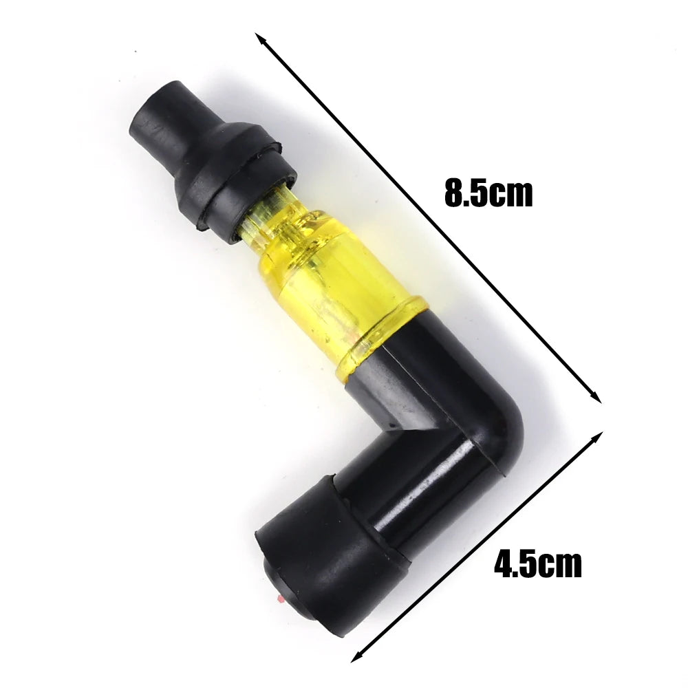 Motorcycle Ignition Spark Plug Cap Universal Flash Spark Plug High Pressure Cap Elbow Shaped Motorcycle Modification Accessories