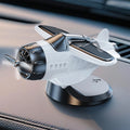 1PC Solar Energy Powered Rotating Propeller Fighter Ornaments Car Solar Decor Auto Interior Decoration Solar Aircraft Model
