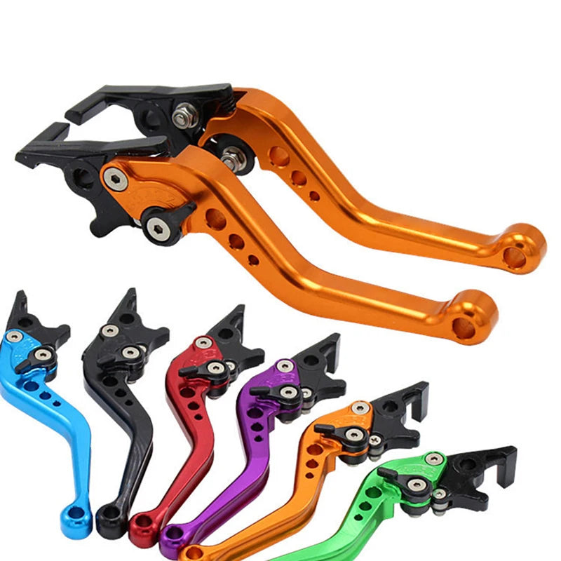 1Pair Motorcycle Brake Handle Motorbike Modification CNC Clutch Drum Brake Lever Handle Adjustable Modification Handlebar Set