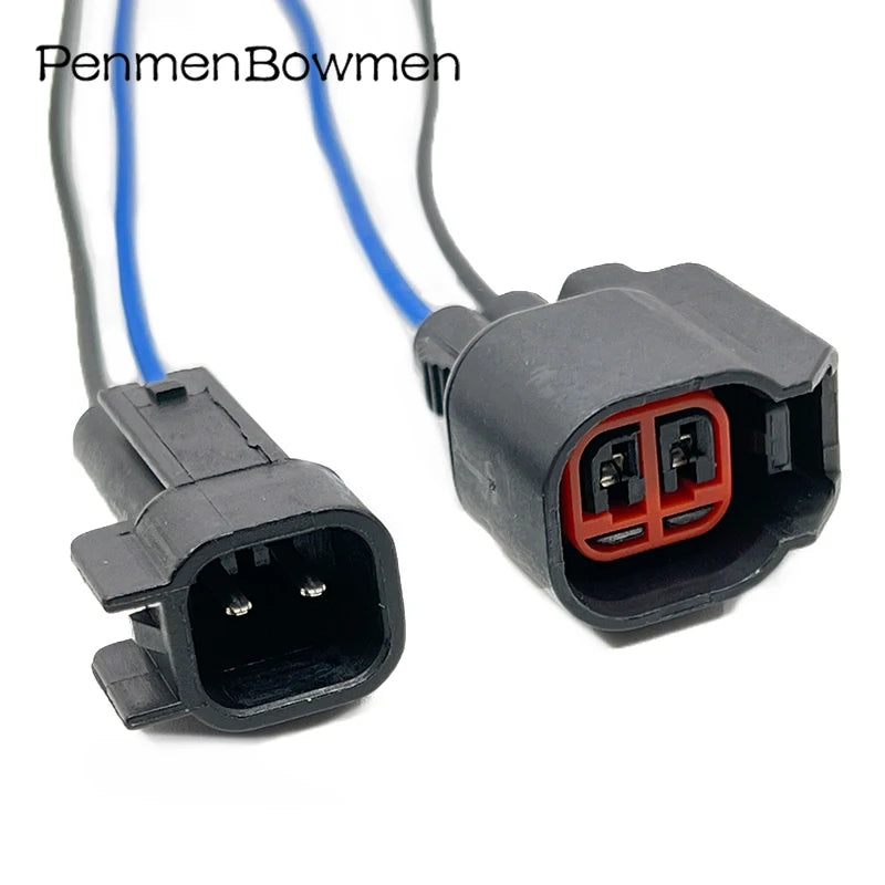 1 Set 2 Pin Auto Fuel Injector Nozzle Methanol Electrical Cable Connectors Wire Harness Plug for Ford Chevrolet 7283-5967-30