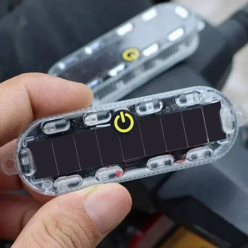 Motorcycle Solar Flashing Warning Light Led Warning Safety Flashing Light Anti-rear Strobe Light For Electric Bicycle Amagi