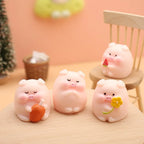 Cute Piggy Auto Interior Ornaments Resin Pink Pig Cartoon Toy Decoration Dashboard Desktop Office Garden Car Decor Accessories