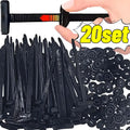 500/10set Universal Nylon Cable Tie Buckle Auto Fastener Screw Replacement Clip Car Fender Trunk Engine Guard Panel Wire Clips