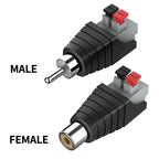 4/10/40PCS RCA Male & Female to Terminal Block Adapter, Solderless AV Audio Video Connectors for Speaker, Home Theater, CCTV Use