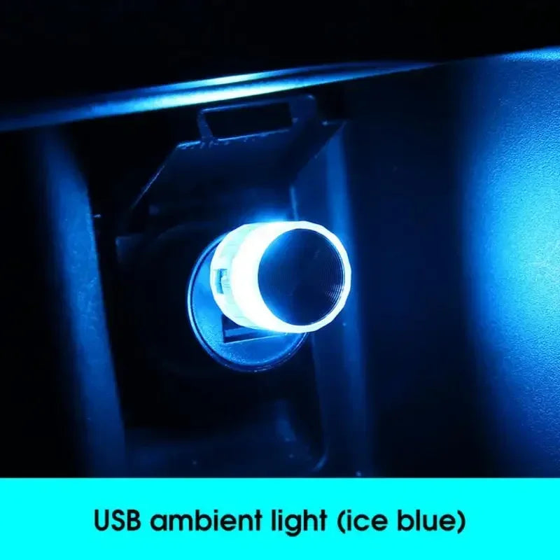 Car Mini USB LED Ambient Lights Best-selling Portable Cars Decorative Atmosphere Lamp Colorful Party Light Auto Accessorie Amagi