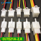 Electric vehicle connector 3p, tricycle lamp connector 6p, two-hole male and female plug 4p plug-in DJ7021-2.8