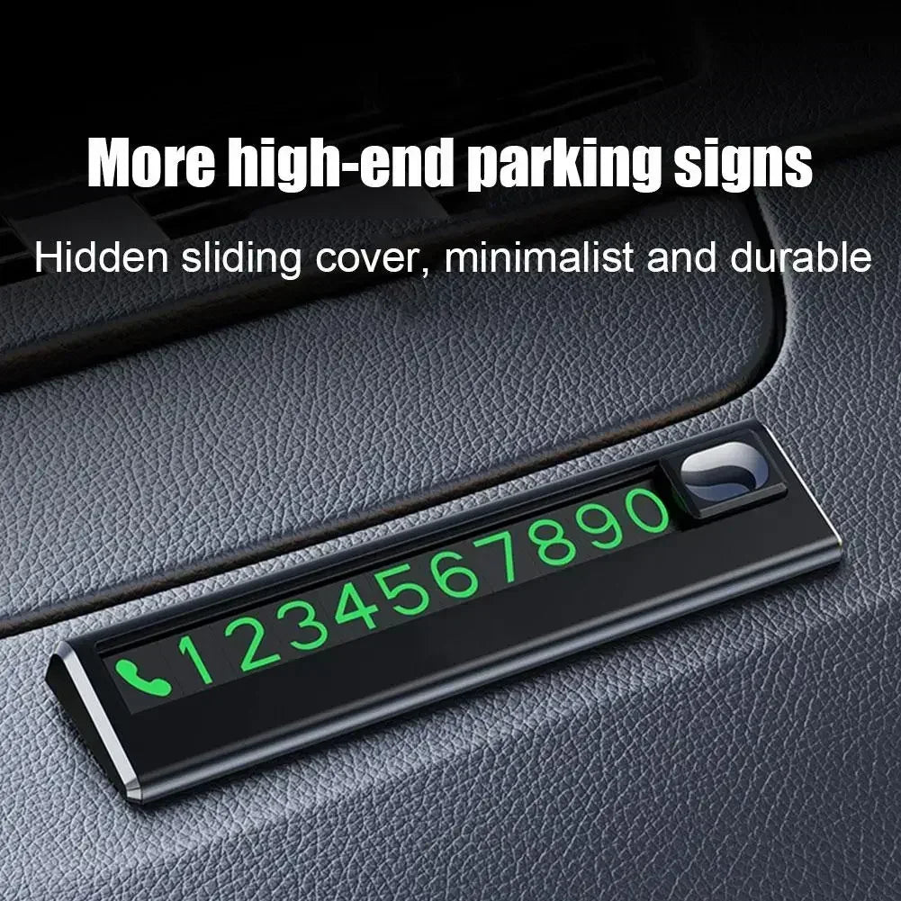 Car Park Stop Sign Universal Automobile Accessories Car Temporary Parking Card Phone Number Card Plate Telephone Number Amagi