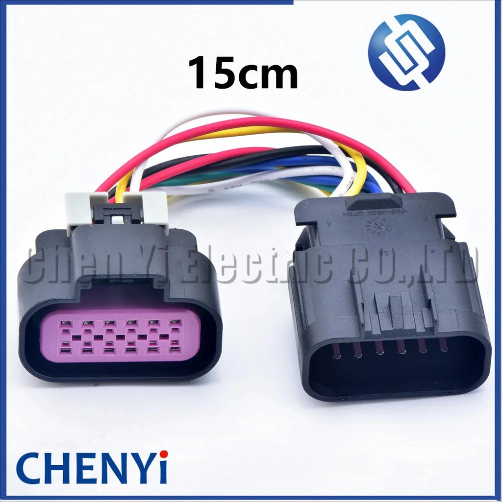 12 Pin/way Automobile waterproof connector Front Lamp Headlight Wire harness plug 15326849 15326854 For Roewe I5 MG5 MG 5