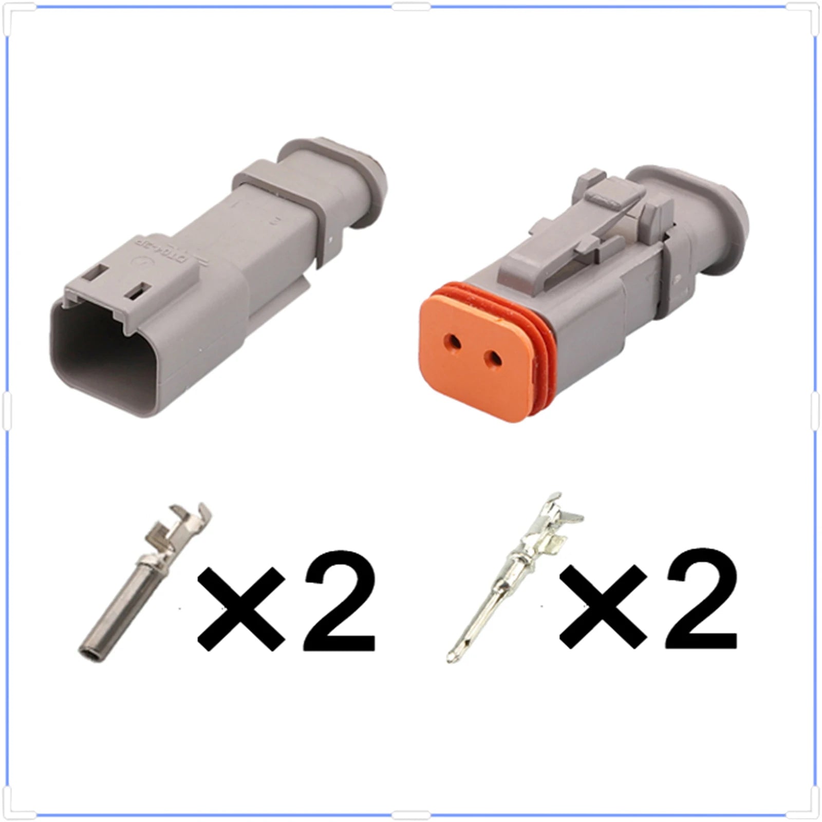 Deutsch 2Pin Connector Waterproof 1.6mm Male Female Connectors DT06-2S DT04-2P Automobile Electric Motorcycle Wire Harness Plug