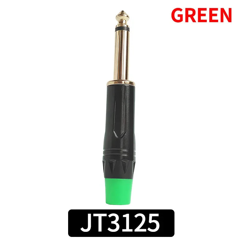 4/10/20PCS 6.3mm Mono Plug to Gold RCA Connector, Coaxial AV Audio Video Solder Adapter for Speaker, Amplifier, Mixer,PC DIY Use